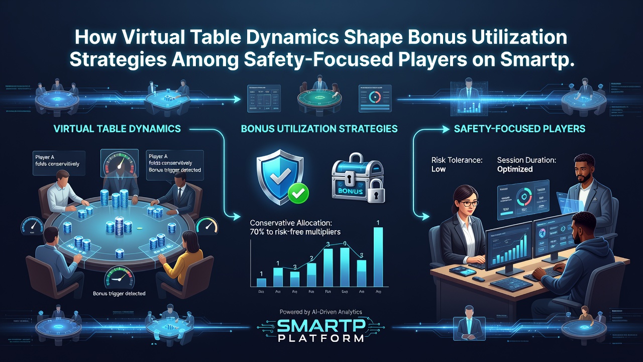 Smartphone-Interface mit virtuellen Blackjack-Tischen, Bonus-Tracking und Sicherheitsindikatoren